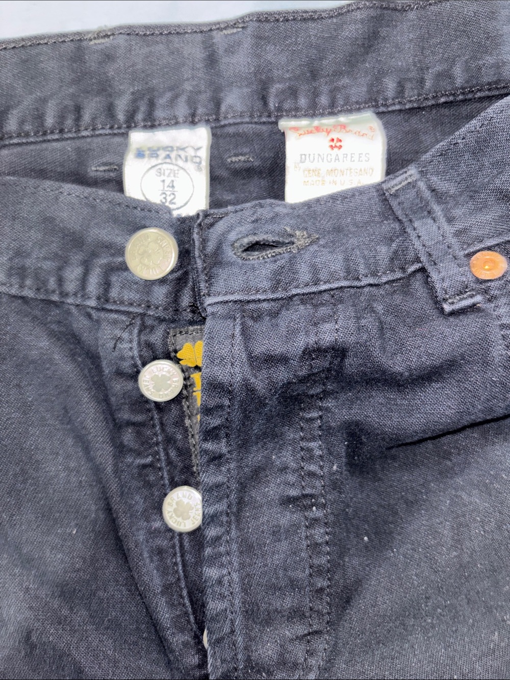 Lucky Brand Black High-Rise Button-Fly Jeans